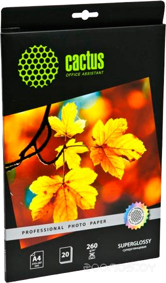 Суперглянцевая А4 260 г/м2 20 листов (CS-HGA426020)