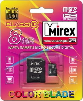 microSDXC Class 10 UHS-I U1 8GB + SD adapter