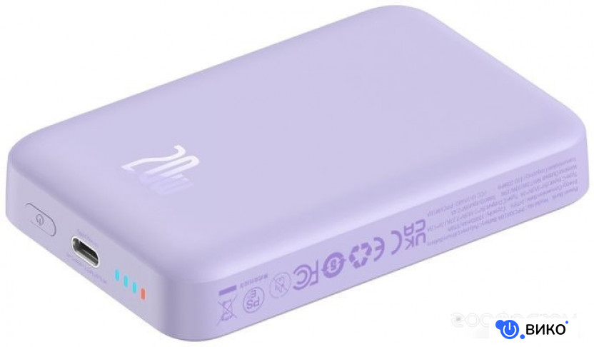 Magnetic Mini Air Wireless Fast Charge Power Bank 20W 10000mAh (голубой), фото 5