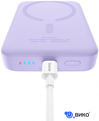 Magnetic Mini Air Wireless Fast Charge Power Bank 20W 10000mAh (голубой), фото 6