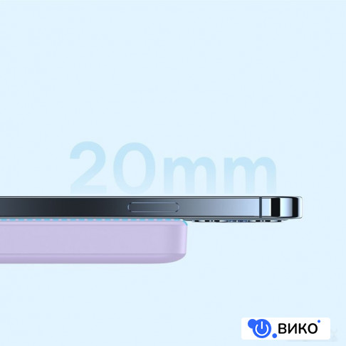 Magnetic Mini Air Wireless Fast Charge Power Bank 20W 10000mAh (голубой), фото 13