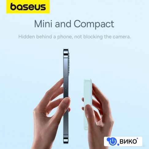 Magnetic Mini Air Wireless Fast Charge Power Bank 20W 10000mAh (голубой), фото 23