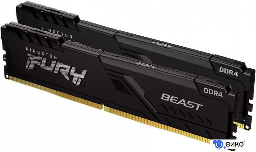 FURY Beast 2x16GB DDR4 PC4-25600 KF432C16BBK2/32, фото 1
