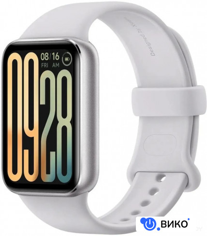 Smart Band 9 Pro M2401B1 (серебристый, с белым силиконовым ремешком, международная версия), фото 1