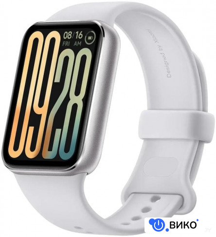 Smart Band 9 Pro M2401B1 (серебристый, с белым силиконовым ремешком, международная версия), фото 2