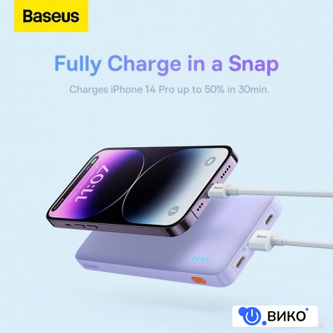 Airpow Fast Charge Power Bank 20W 10000mAh (сиреневый), фото 14