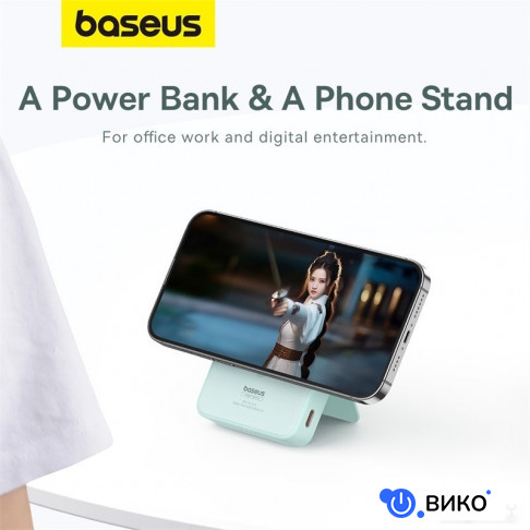 MagPro Magnetic Bracket Wireless Fast-Charging Power Bank 20W 5000mAh (мятный), фото 12