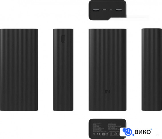 Mi Power Bank 3 PB3018ZM 30000mAh (черный), фото 4