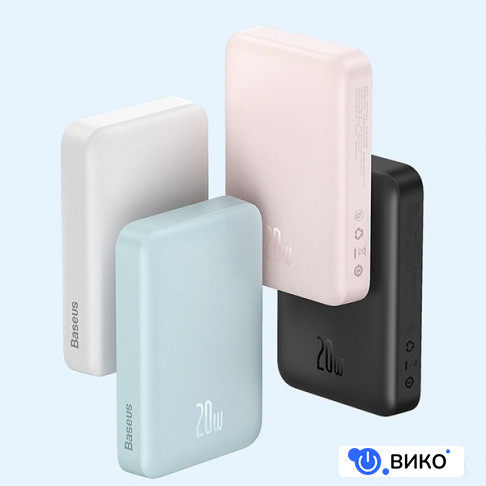 Magnetic Mini Wireless Fast Charge Power Bank 10000mAh 20W (сиреневый), фото 2
