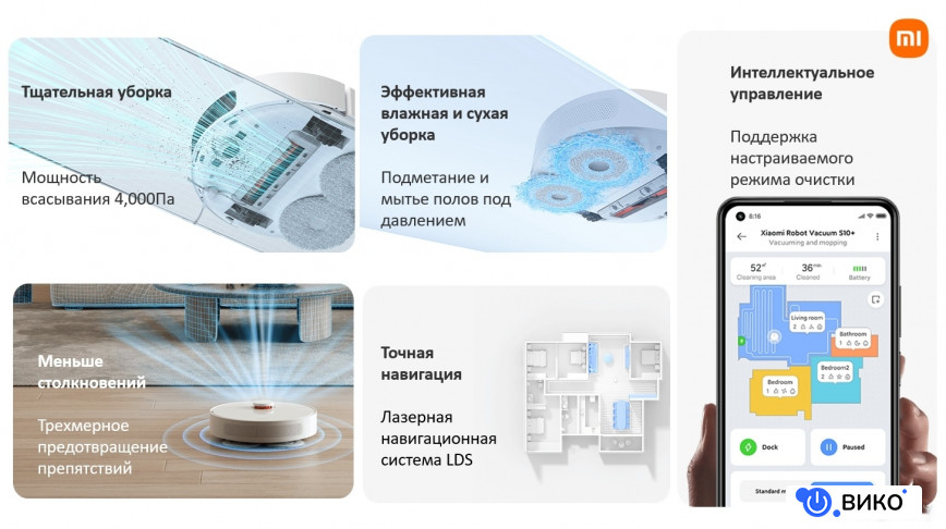 Robot Vacuum S10+ B105 (европейская версия, белый), фото 19