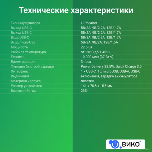 DGPF10B 10000mAh (черный), фото 13
