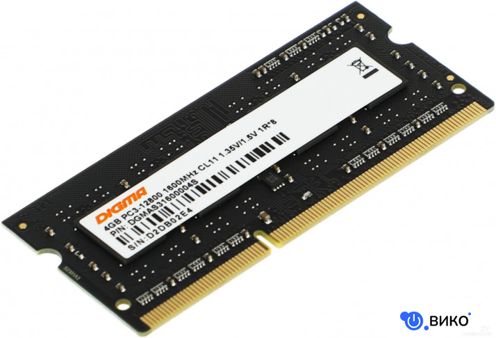 4ГБ DDR3 SODIMM 1600 МГц DGMAS31600004S, фото 1