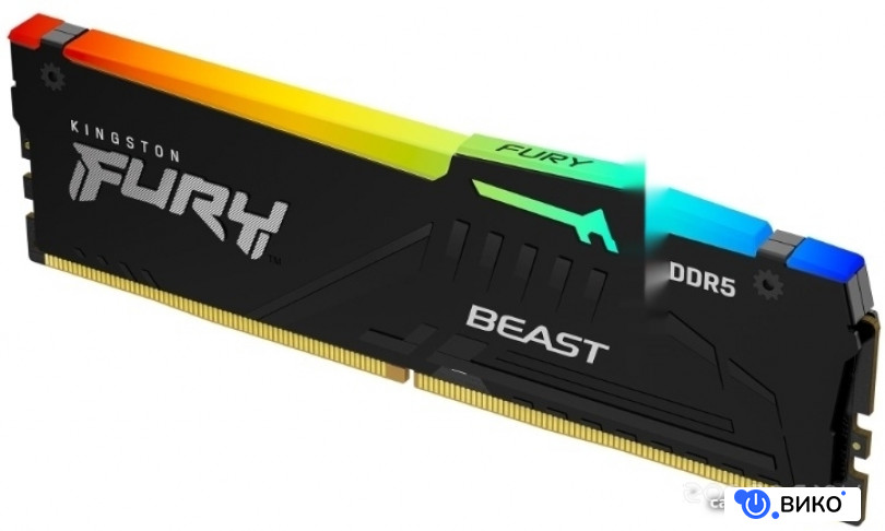 FURY Beast RGB 16ГБ DDR5 6400 МГц KF564C32BBA-16, фото 1
