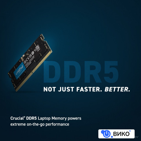 32ГБ DDR5 SODIMM 5600 МГц CT32G56C46S5, фото 1