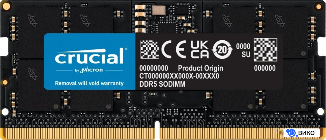 8ГБ DDR5 SODIMM 4800МГц CT8G48C40S5