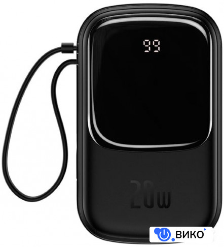 Qpow Pro Digital Display Fast Charge 10000mAh 20W (черный)