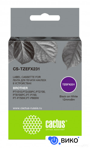 CS-TZEFX231 (аналог Brother TZe-FX231)