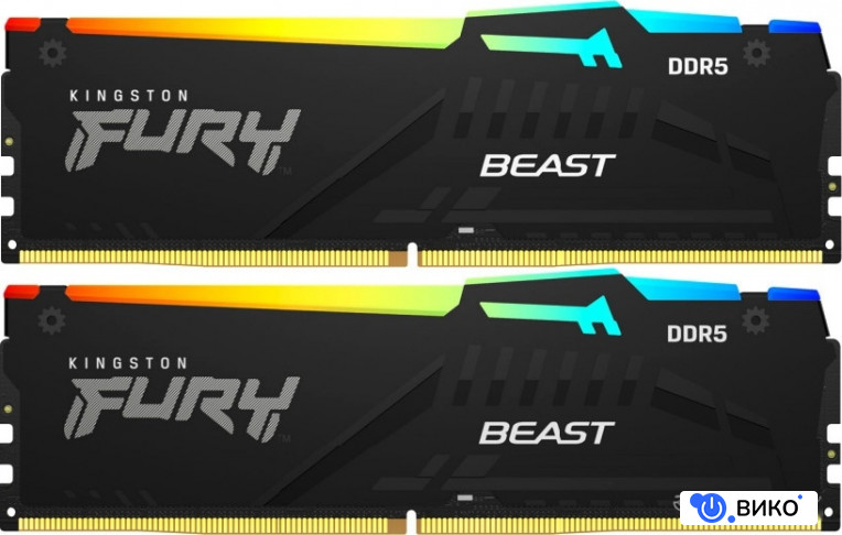FURY Beast RGB 2x32ГБ DDR5 5600 МГц KF556C40BBAK2-64