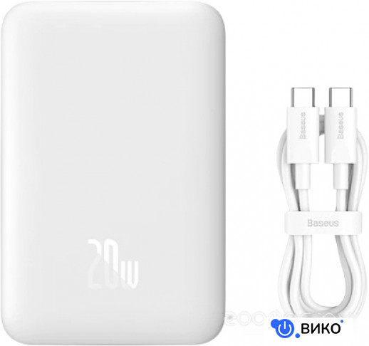Magnetic Mini Wireless Fast Charge Power Bank 10000mAh 20W (белый)