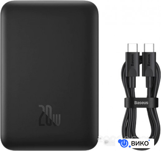 Magnetic Mini Wireless Fast Charge Power Bank 10000mAh 20W (черный)
